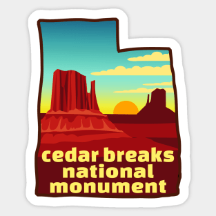 Cedar Breaks National Monument Utah Sticker